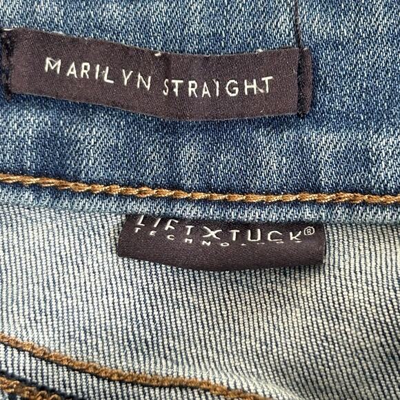 NYDJ Marilyn Straight Mid Rise Jeans in Maele Size 14P - Picture 7 of 13